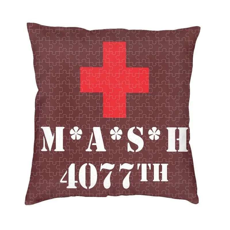 4077th Mash US Army Medic Cushion Cover Hawkeye Kinger Alan Alda War Floor Pillow Case for Sofa Cool Pillowcase Home Decorative