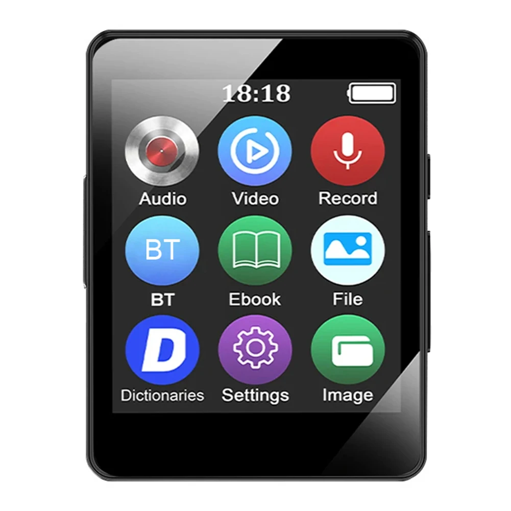 8/16/32/64GB Mini MP4 تشغيل الفيديو 1.8 بوصة شاشة بلوتوث متوافق 5.0 MP3 طالب وكمان الرياضة مشغل MP3 هدية للأطفال