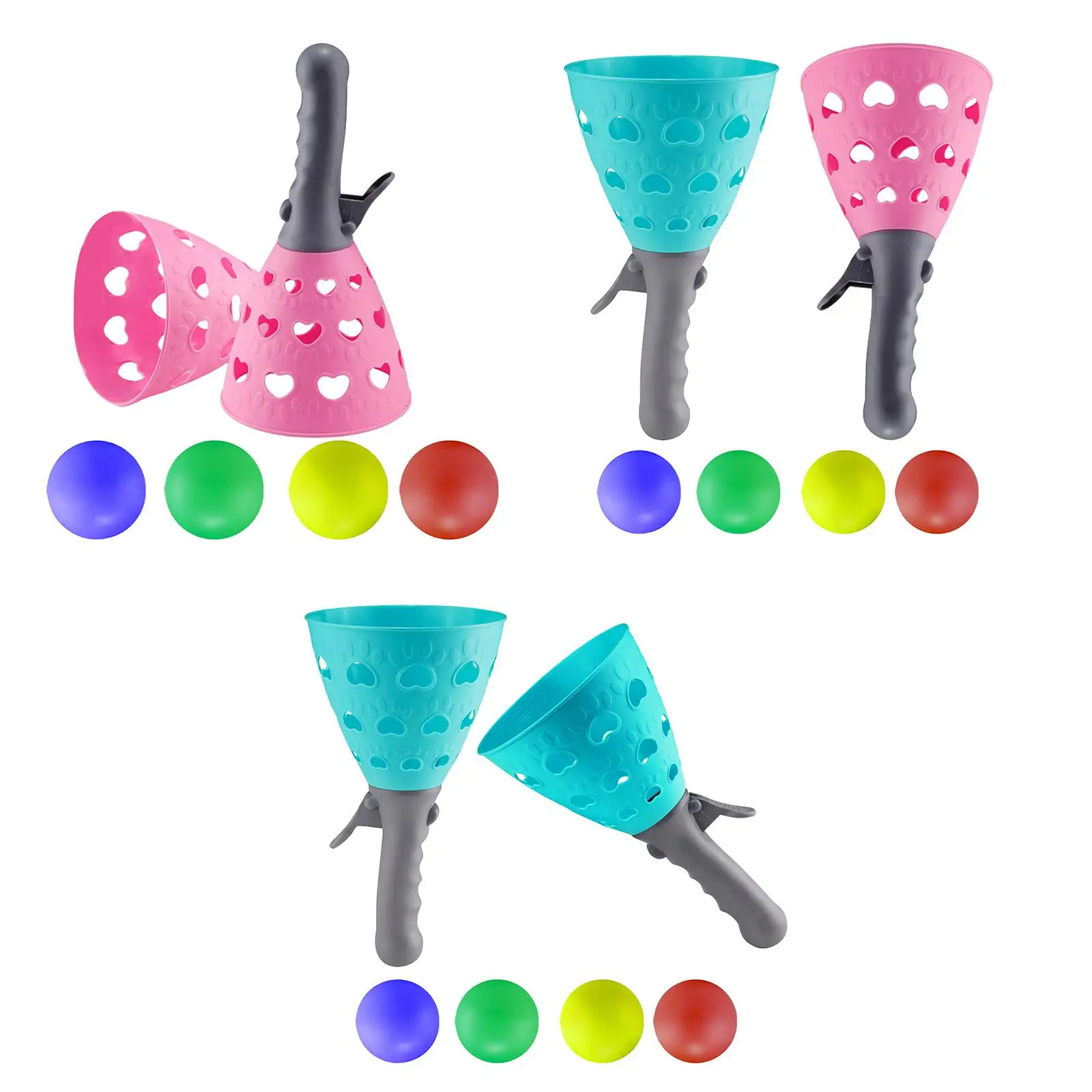 Gry na zewnątrz i wewnątrz, gra w łapanie z 2 koszykami do podwieszania i 4 piłkami, gry trawnikowe, zabawki do ogrodu dla dzieci.