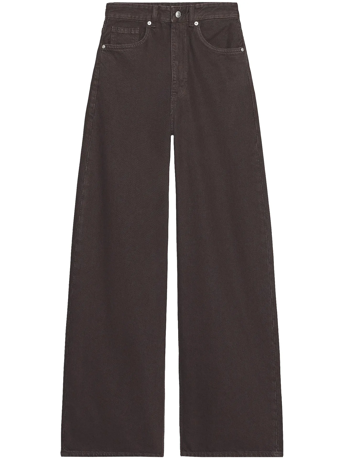 ZAPRHA High Waist Ultra Wide Straight Leg Denim Jeans Women's Slimming Fall 2025 American Sle No Stretch Zipper Closure