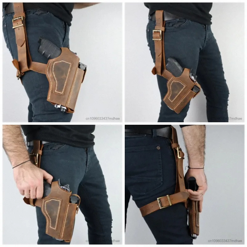 OA Leg Wraps Holster Retro Tactical Gun Holster with Magazine Holder Adjustable Strap Cosplay Punk Props for Adult Unisex Prop