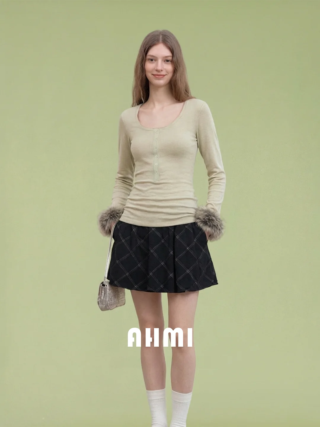 

Футболка AHMI Korean Slim Fit с воротником-стойкой и вставками, дышащая, комфортная, для весеннего сезона