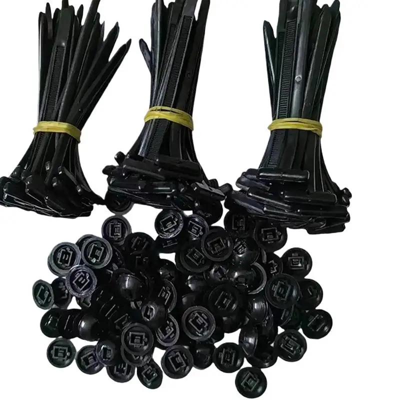 Heavy Duty Nylon Cable Tie 100pcs Buckle Pin Button Straps Stable Fastening For Electrical Panel Wiring