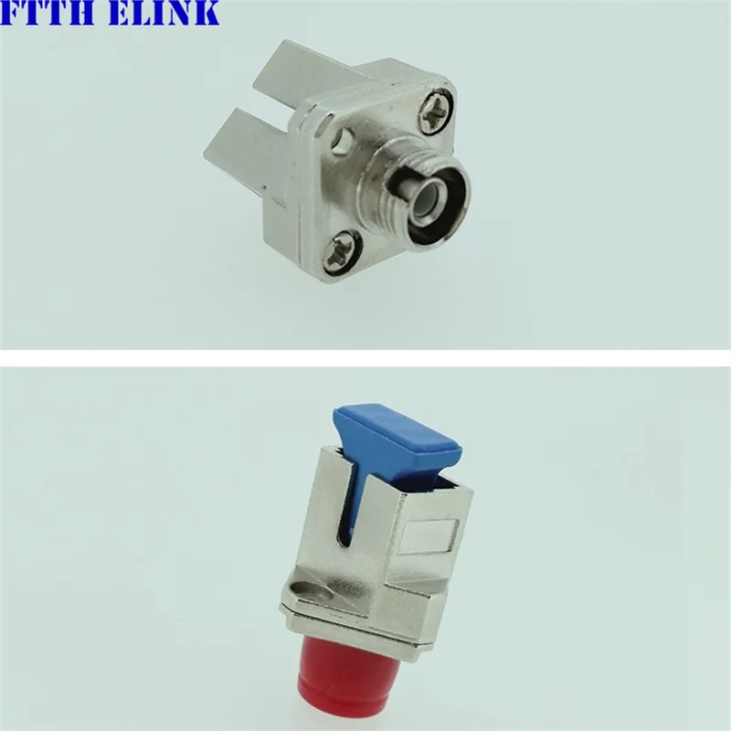 Adaptador de fibra óptica flange 10 peças adaptador de acoplador SC-FC modo único multi modo simplex duplex conector ftth FC-SC