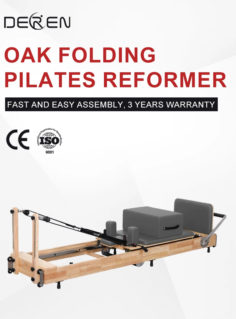 Studio Reformers Wholesale Offer DDP Shipping to Your Door Foldable Oak Reformer Pilates Reformer