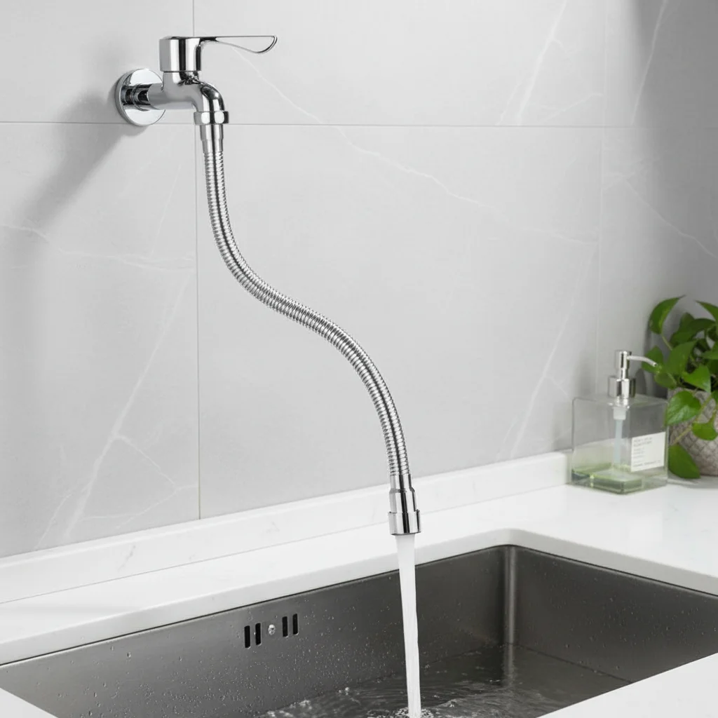 360 °   Universal Wasserhahn Extender Splash Proof Düse Belüfter Biegsamen Waschbecken Verlängerung Schlauch Küche Zubehör