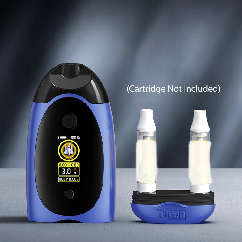 الأصلي Yocan Dubb 510 المرذاذ الملولب 750mAh التحكم في درجة الحرارة مع شاشة LED بطارية خرطوشة مزدوجة لعربات الزيت #4