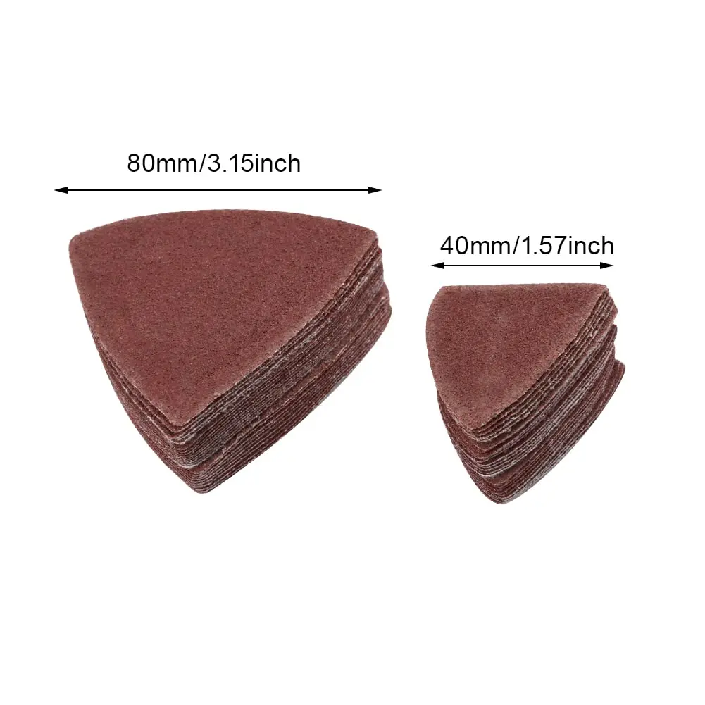 106 Pcs Triangle Oscillating Tool Sanding Pads Kit Assorted 60-240 Grits with Sandpaper and Finger Sanding Pad Multitool