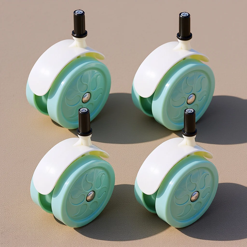 

4 pcs Walker Wheels 360° Rotation Silent Durable Pp Easy Detach Replacement For Stroller Pram Wheelchair Mobility Scooter