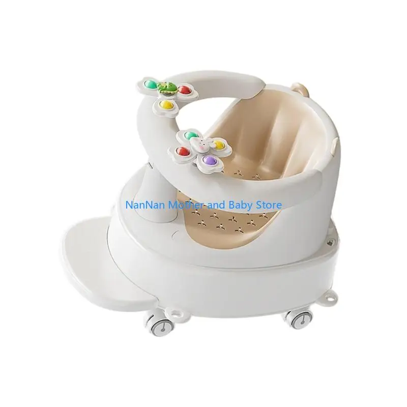 مقعد استحمام للأطفال لتجربة استحمام آمنة، فتحة تصريف سريعة، قاعدة مضادة للانزلاق، مساعد الجلوس التنموي #2