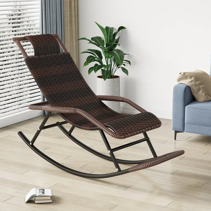 Rocking chair, courtyard balcony, lunch break, rocking  adult recliner, household escape, rocking  lazy can sl