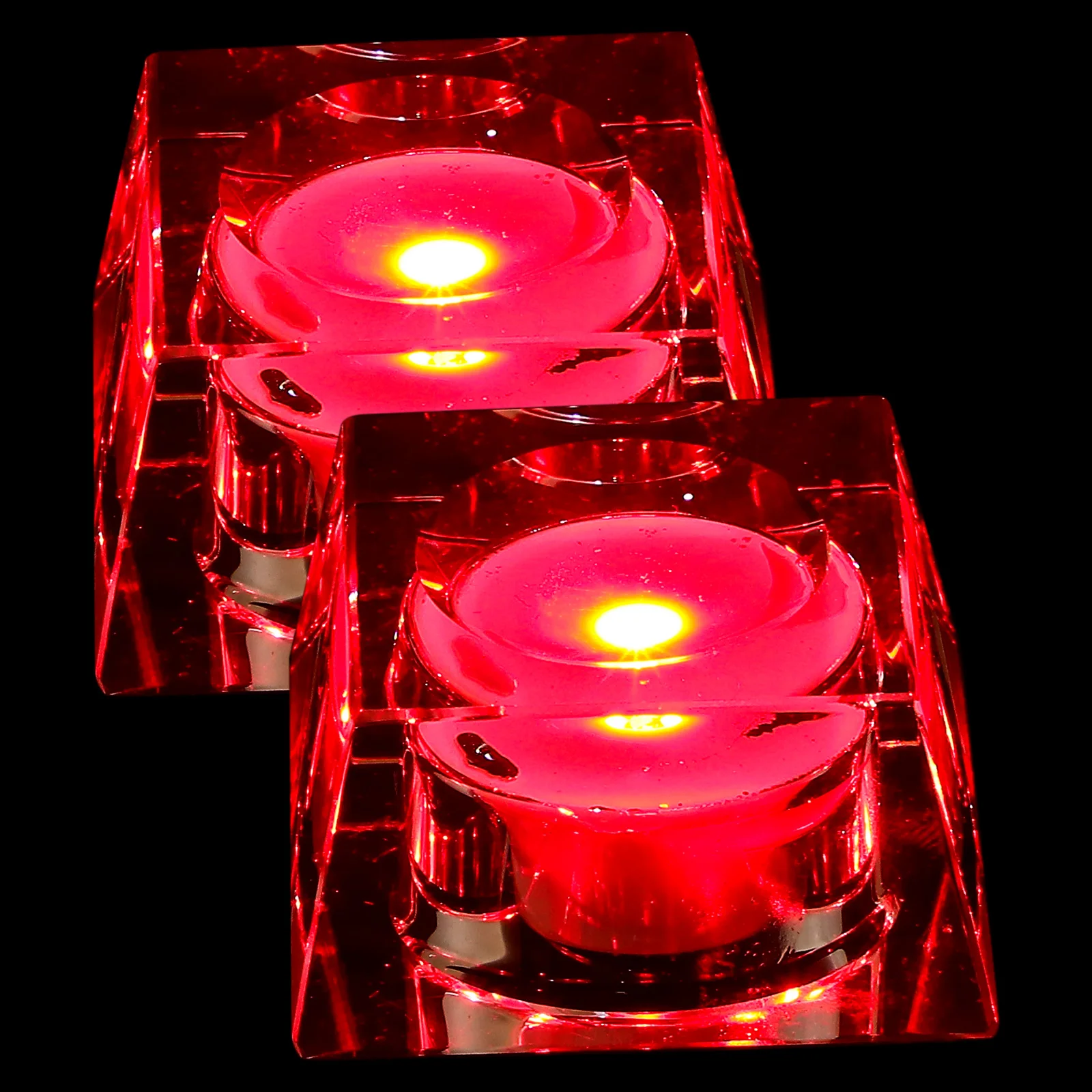

2Pcs Water Crystal LED Stand High Quality Operated Light Base for Displaying Crystal Artworks Jewelry Decor