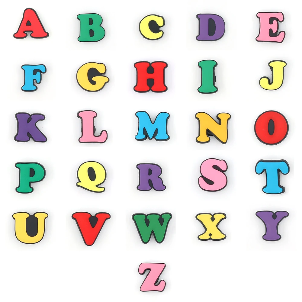 Cute Крокросы Джиббитц Shoe Accessories Charm Cartoon Colorful Alphabet Detachable Decorations Buckles Holiday Adult Kids Gift