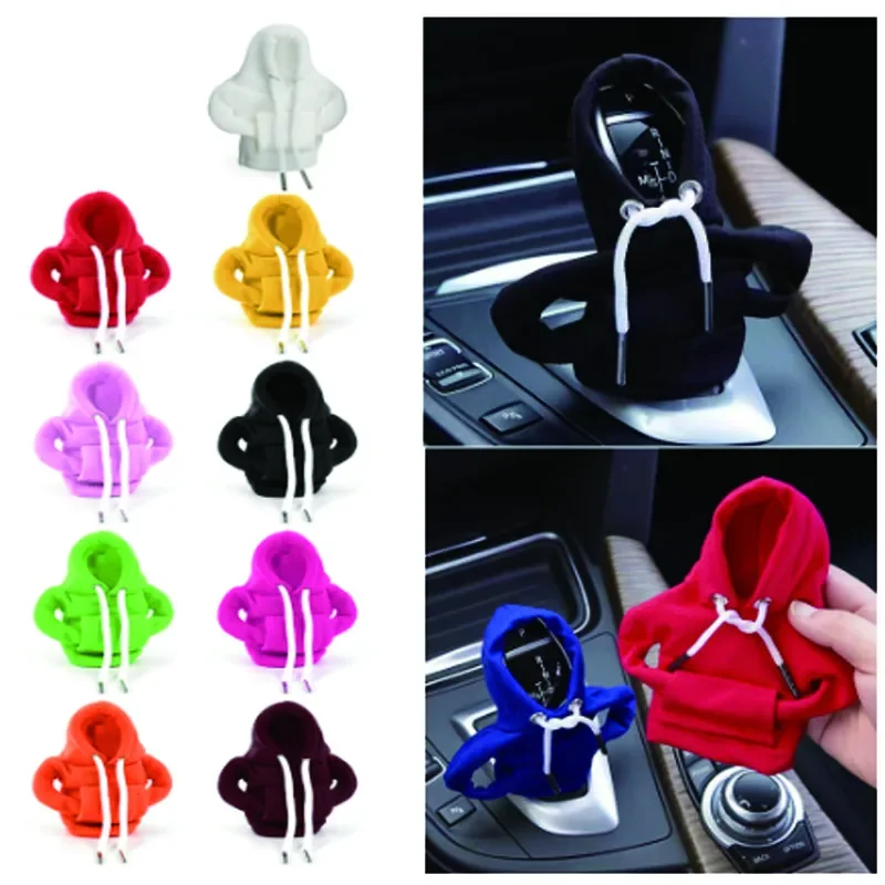 New Car Mini Hoodie Cover Shift Cover Gear Handle Decoration Fits Manual Automatic Universal Shift Lever Interior Decor