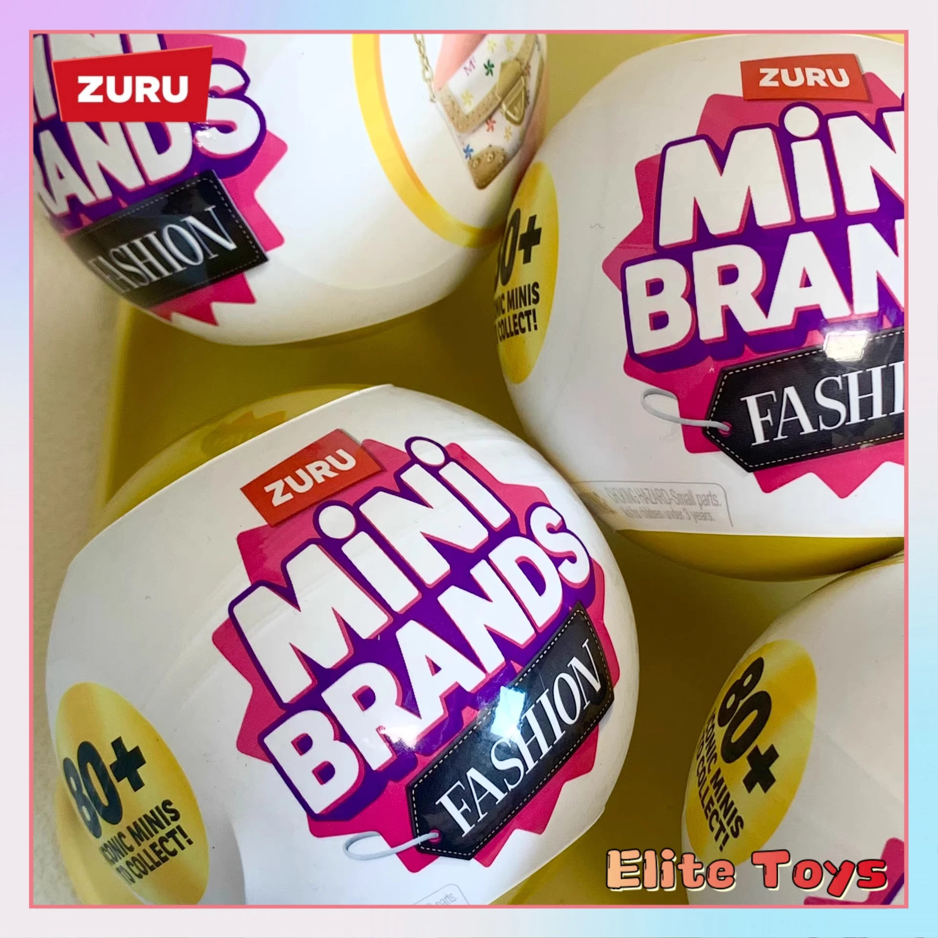 

Коллекционная мини-сумочка Zuru Mini Brands Fashion Surprise Ball: Сюрприз-бокс с миниатюрными модными сумками, обувью и декором для рабочего стола. Коллекционная игрушка.