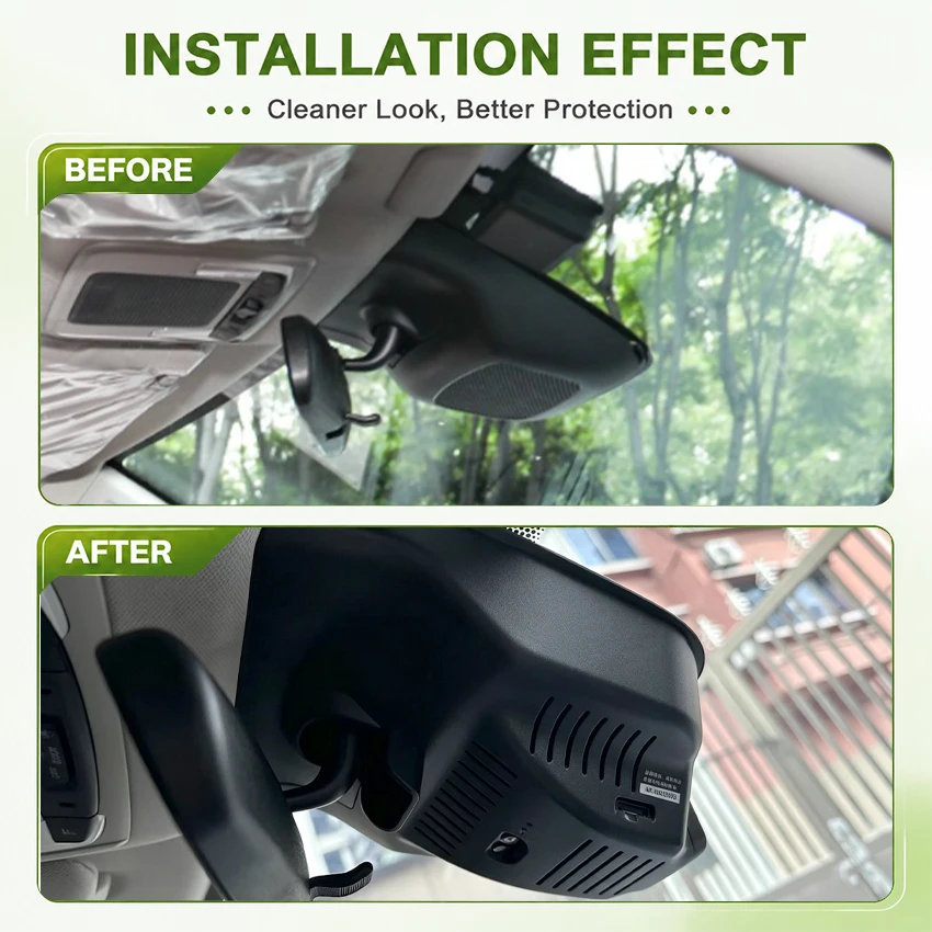 New! 4K Easy Installation Wifi Car DVR Dash Cam Dual Lens For Honda Vezel HR-V HRV NS1 NP1 Ny1 NS1 NP1 NY1 2023-2026 Dashcam