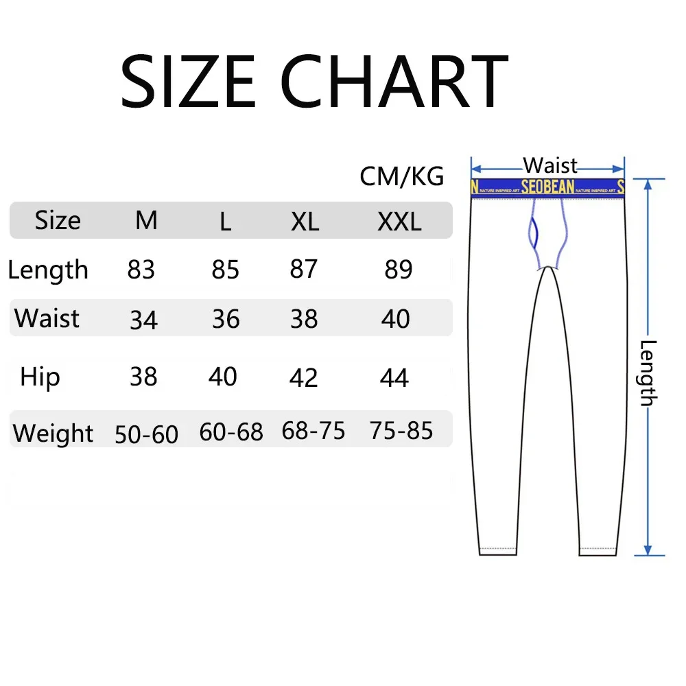 Winter Men's Warm Tight Slim Leggings Thermal Long Johns Underwear Sexy Bulge Pouch Male Long Johns Warm Thermal Sleep Bottoms