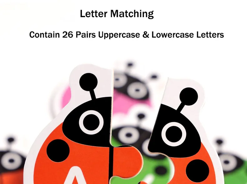 Alphabet-Lernpuzzle-Spielzeug, passendes Buchstabenspiel, Montessori-Lernspielzeug aus Holz für Kleinkinder, Aktivitäten im Vorschulalter – Detail 5