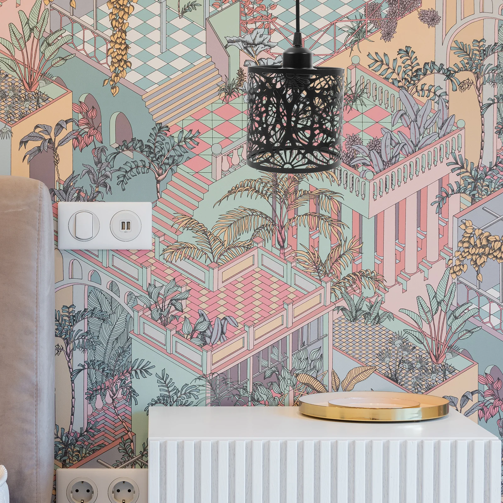 

1pcs Ceiling Lamp Head Ceiling Lamp Modern Nordic Vintage Metal Pendant Light For Living Room Bedroom Office Decor