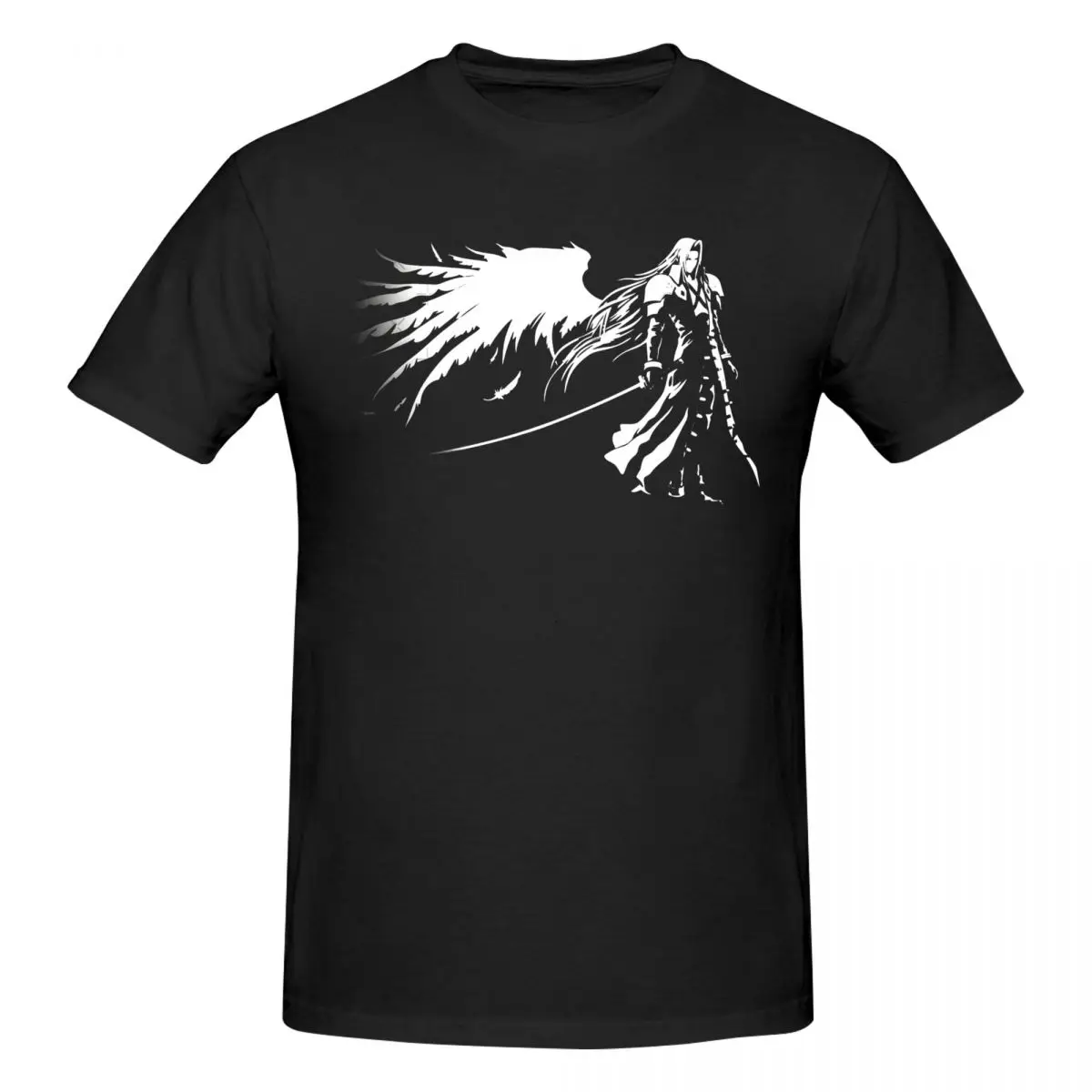 Men Neon Sephiroth Final Fantasy Retro T Shirt Vintage Cotton Men Clothing