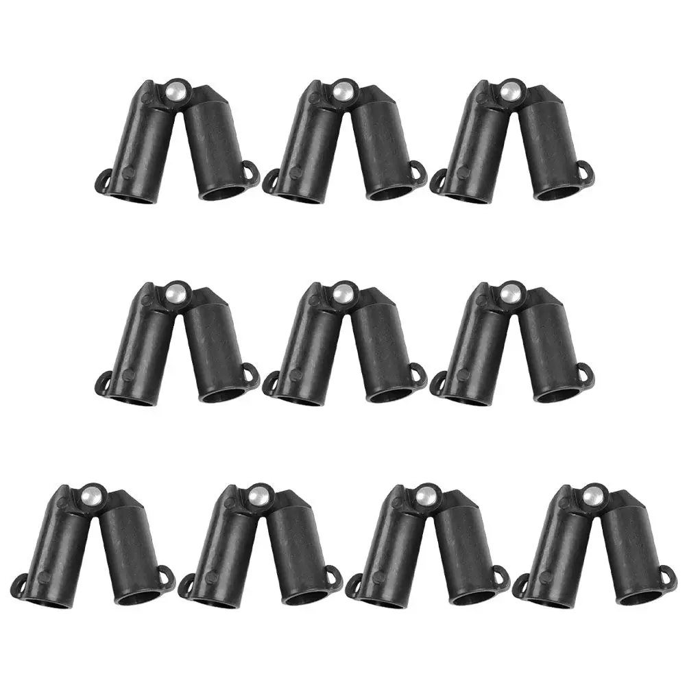 10Pcs PP Pipe Strut Fittings for Vertical Pillar Connection Steel Tube Prop Support Garden Brace Parts Fastening Supplies