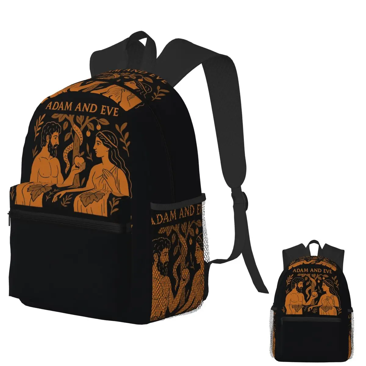 

Adam And Eve Student Backpack School Bag Hiking Travel Daypack for Men Women Fashion Bookbag Shoulder Bags