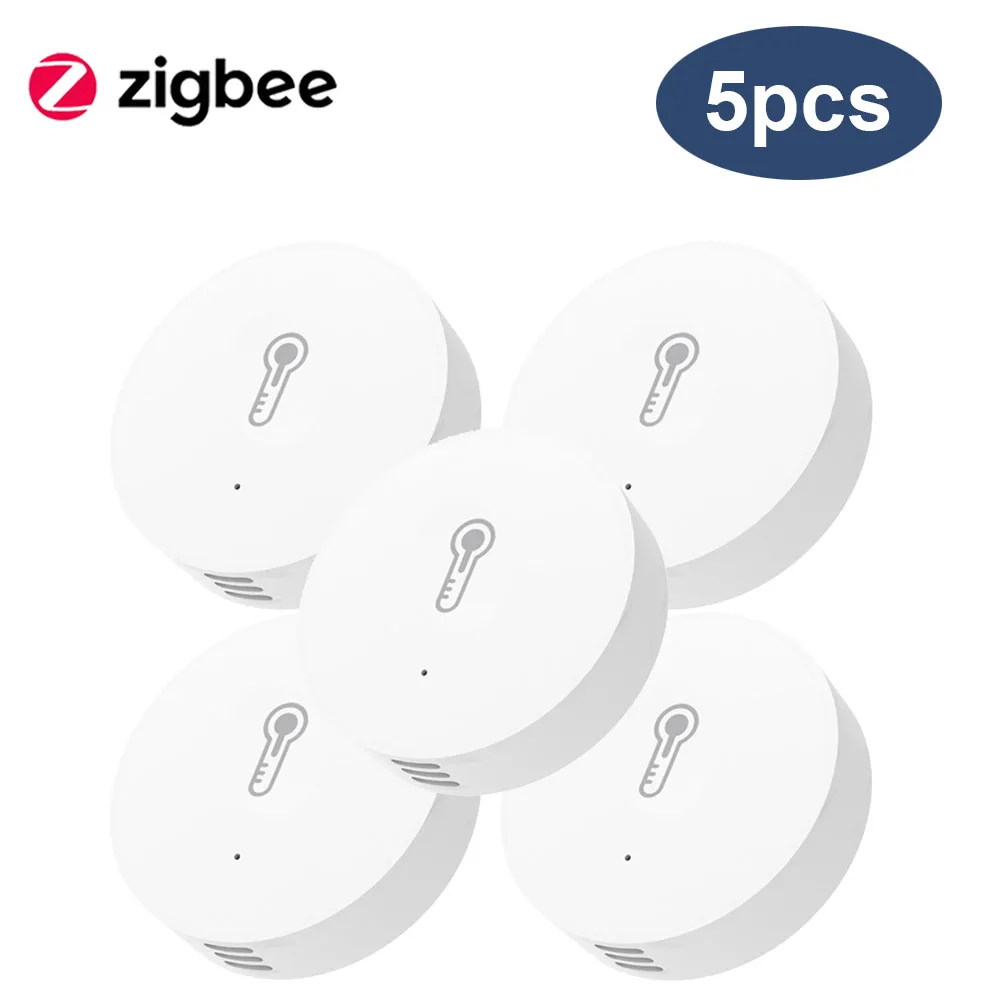 Haozee Zigbee 3.0 temperatuur- en vochtigheidssensor externe monitor door Smart Life APP werkt op batterijen met Alexa Google Home