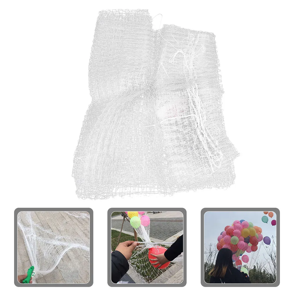 

1000 Capacity Balloon Drop Net White Mesh Fabric for Ceiling Release Reusable Easy Setup Celebration Wedding Party Event Decor