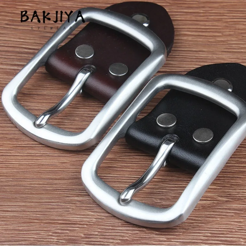 New Stainless Steel Pin Buckle Belt Clasp Head - Durable Versatile Business Fashion Men's Belt Buckle Inner Diameter 40mm