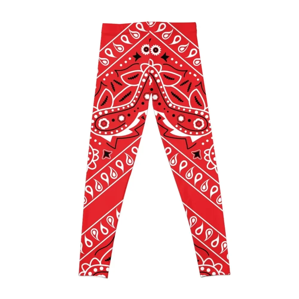 Red Bandana Pattern Leggings push up fitness Leginsy push up Womens Leggings
