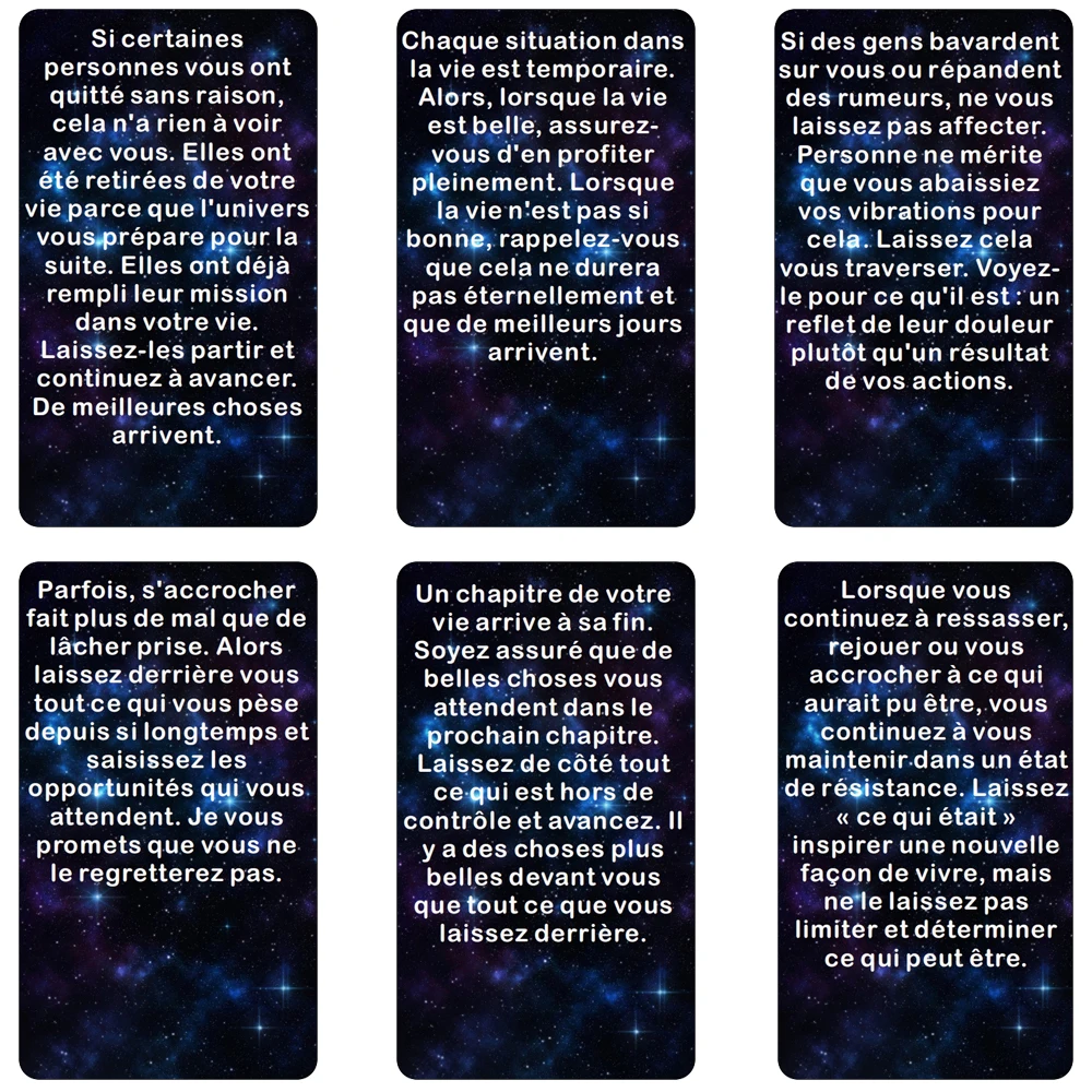 French Oracle Cards, French Tarot Deck, Universe Tarot Cards, Cosmic Wisdom Oracle Cards, 12x7cm, 54-Cards
