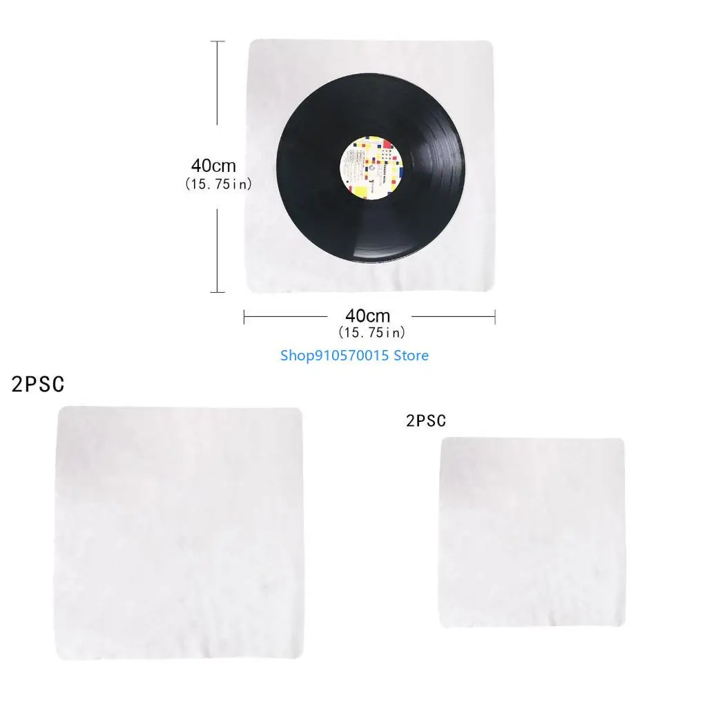 B95C 2PCS 40x40CM Water Absorbent Suede Deerskin Towels Cleaning Cloth for Records