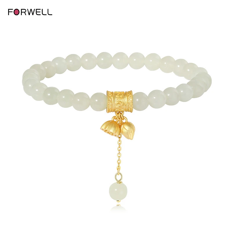 

FORWELL Best Selling Women's Hand Bracelets High-End Natural Jade Hand Chain Bracelet Ancient Style Simple Fashion Jewelry