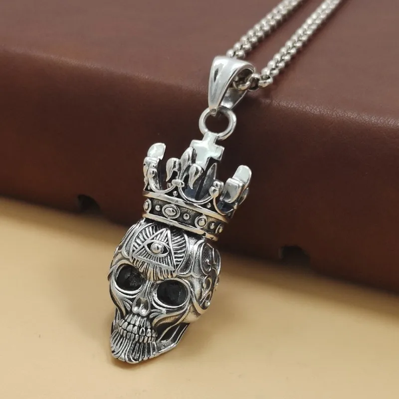 Ciondoli in argento Sterling S925 per uomo donna New Fashion Eternal Vine Eyes of God Skull Argentum amuleto regalo di gioielli all'ingrosso