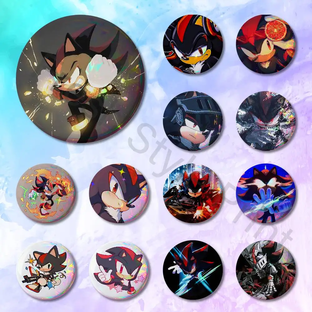 Game S-Shadow The H-Hedgehogs Enamel Pin Tinplate Round Brooch Cosplay Nijigen Otaku Culture Badges 58mm 44mm 32mm 75mm 25mm