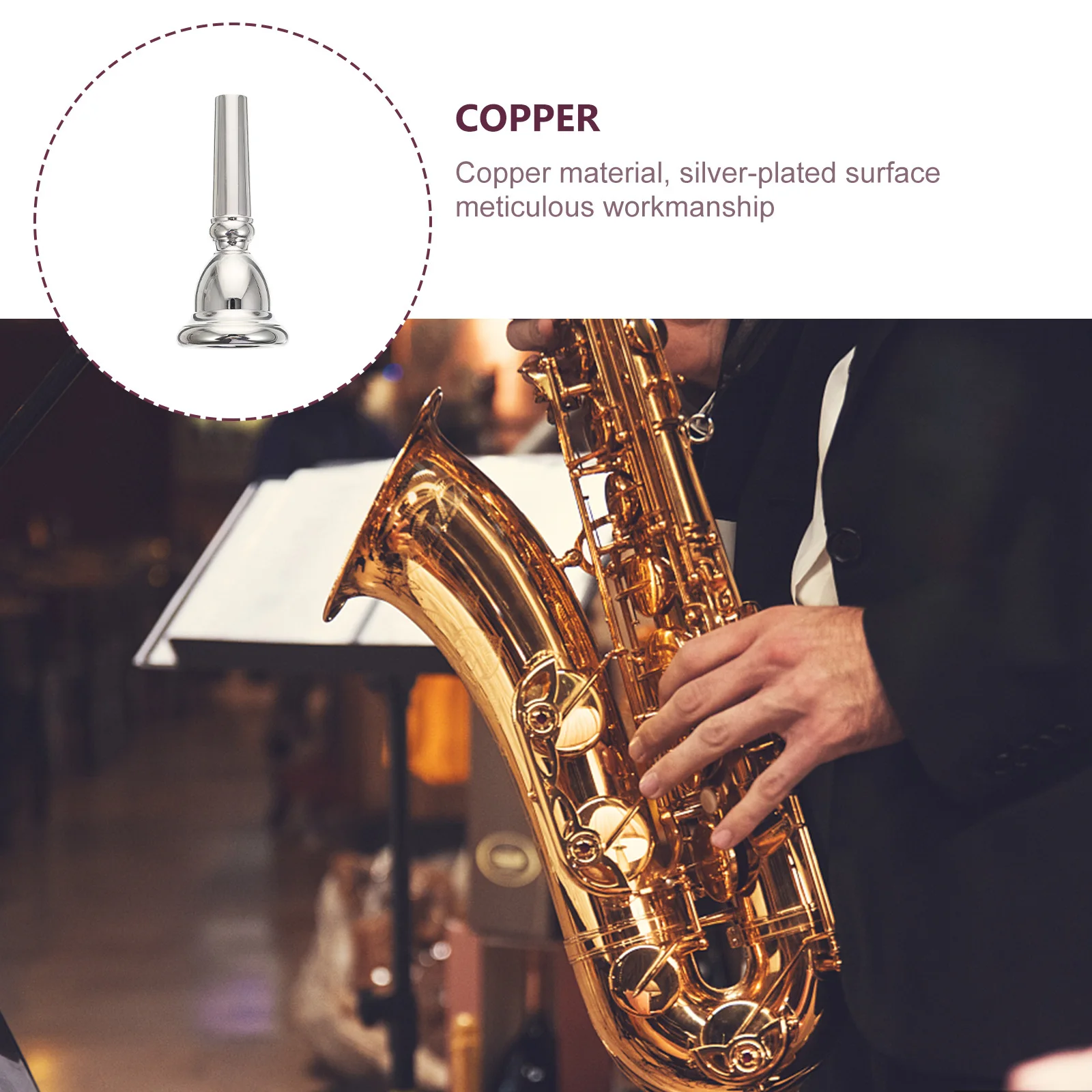

1Pcs Euphonium Mouthpiece Shiny Silver Surface Corrosion-Resistant Strong Durability Ideal for Daily Practice Stage Performance