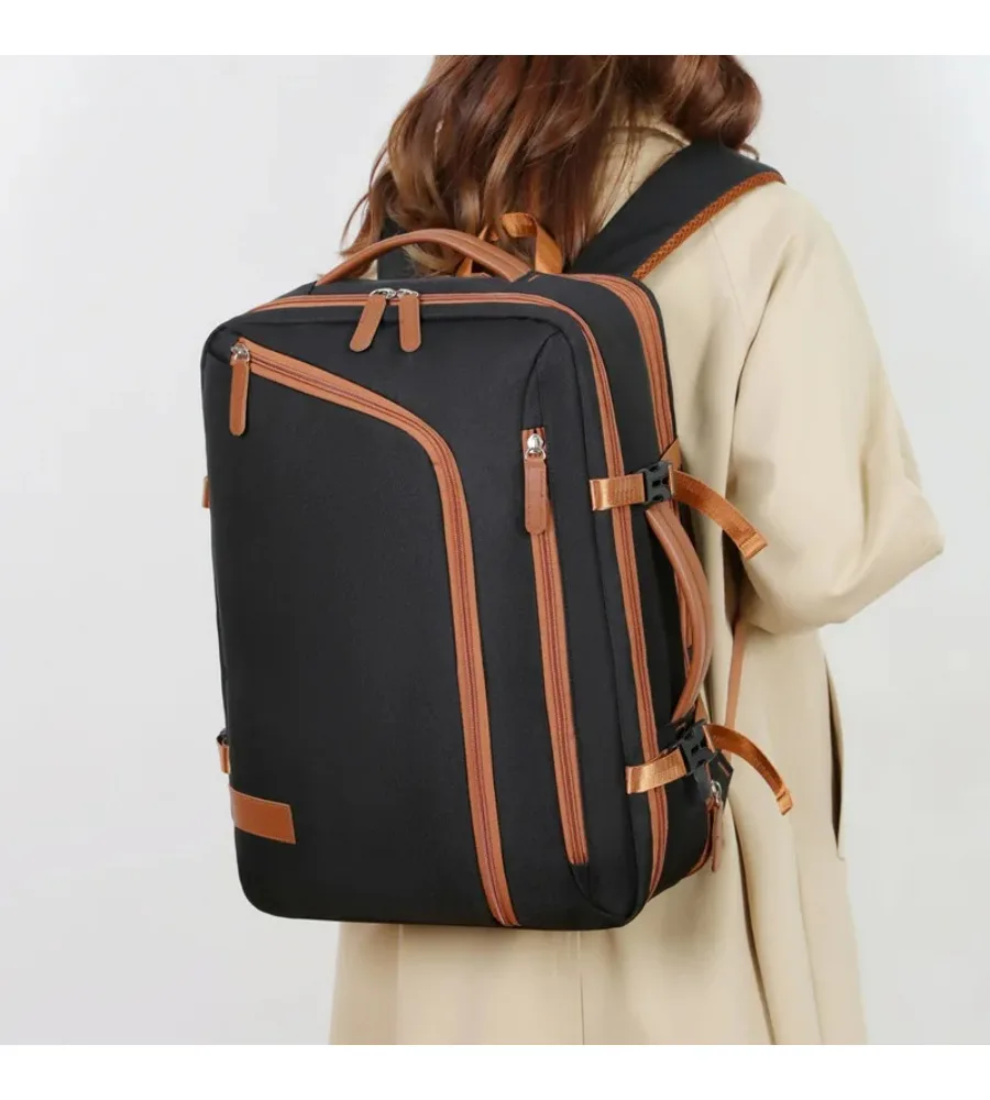 Expandable Multi-compartment Business Backpack, Roomy Laptop Daypack for Work Trips and Casual Getaways
