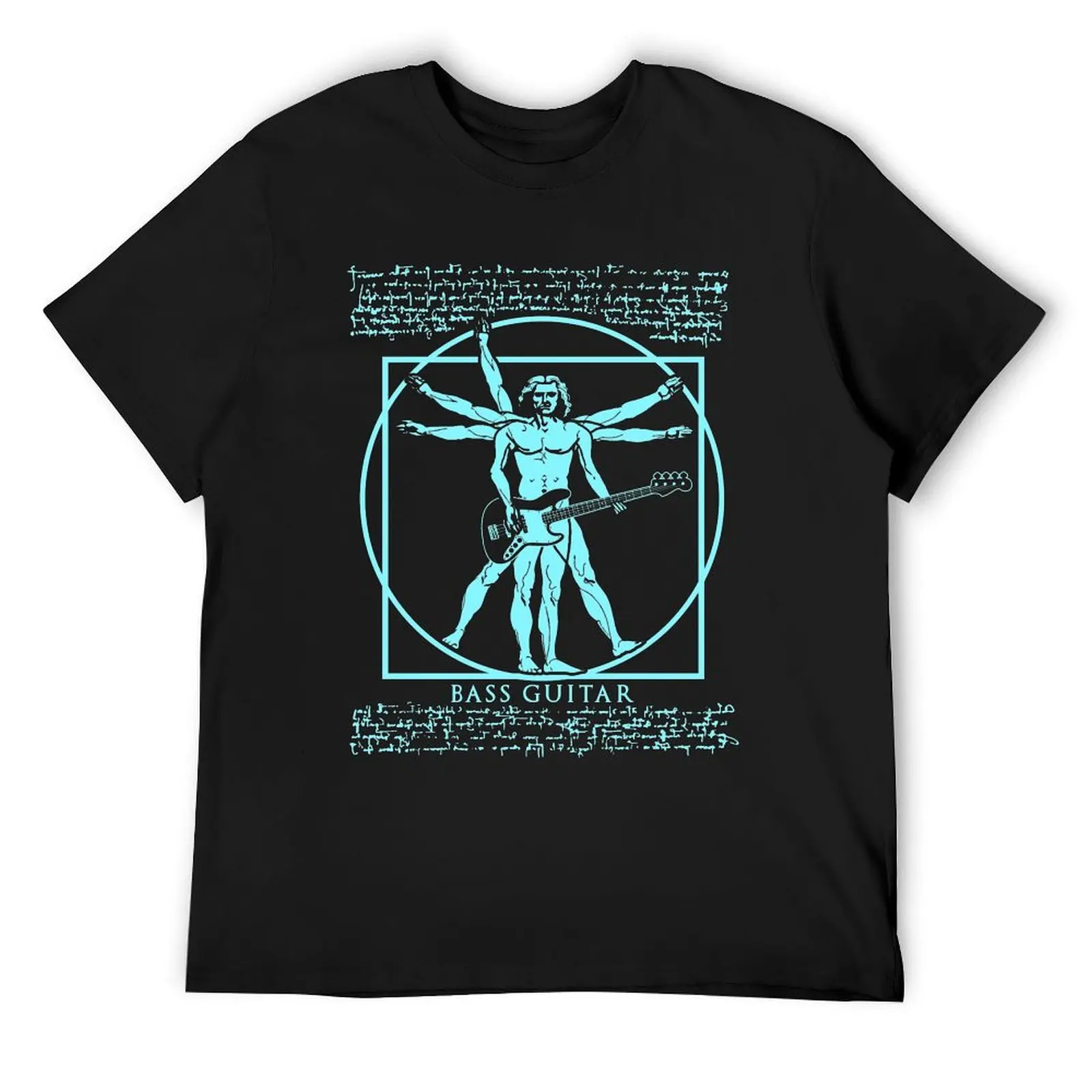 

Leonardo Da Vinci Vitruvian Man Bass Guitar T-Shirt shirts graphic for a boy men clothing