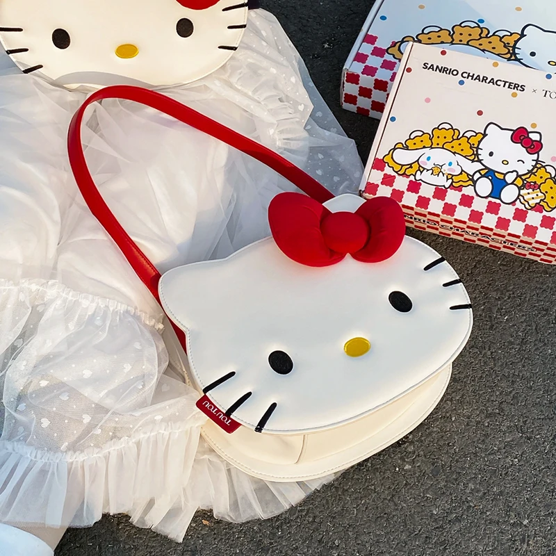 Anime Hello Kitty Kawaii Schoudertas Sanrio Opslag Reizen Messenger Bag Dagelijks woon-werkverkeer Hoge capaciteit Meisjes Verjaardagscadeau