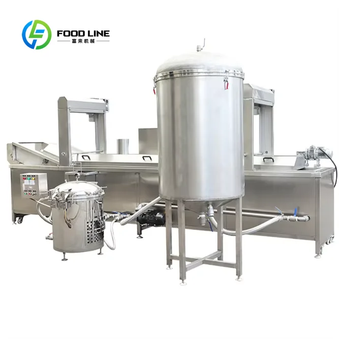 Large 50L-1000L Automatic Snack Food Potato Chips Stir Frying Machine Gas Electric Chicken French Fries Deep Fryer with Mixer