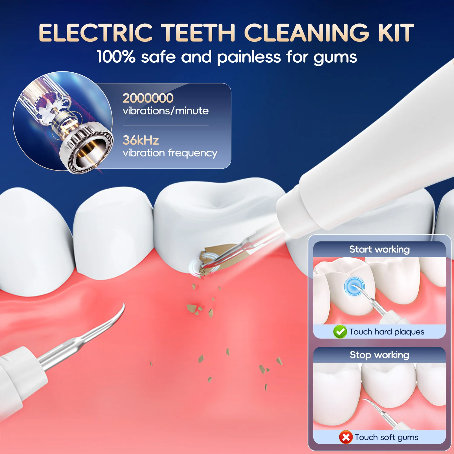 Средство для удаления зубного камня, встроенная камера, 6 светодиодов, набор для чистки зубного камня с электрическим зубным зеркалом