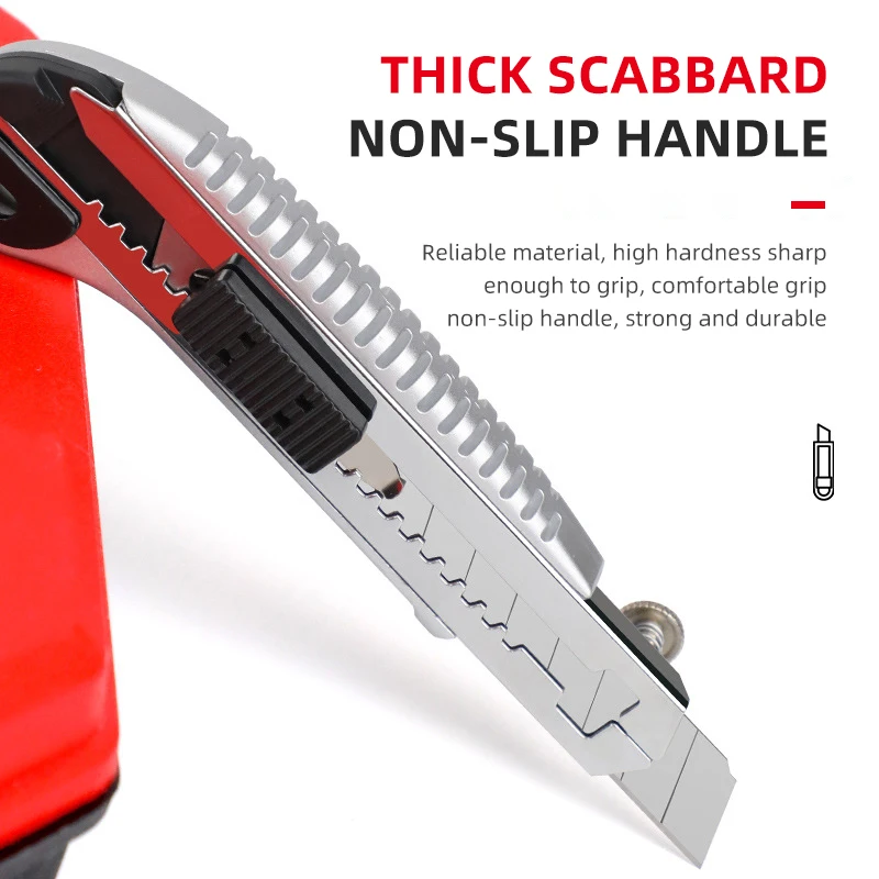 Imagem -05 - Multifuncional Retrátil Sharp Utility Knife Heavy Duty Steel Break Corte de Papel de Lâmina Faca Eletricista 18 mm