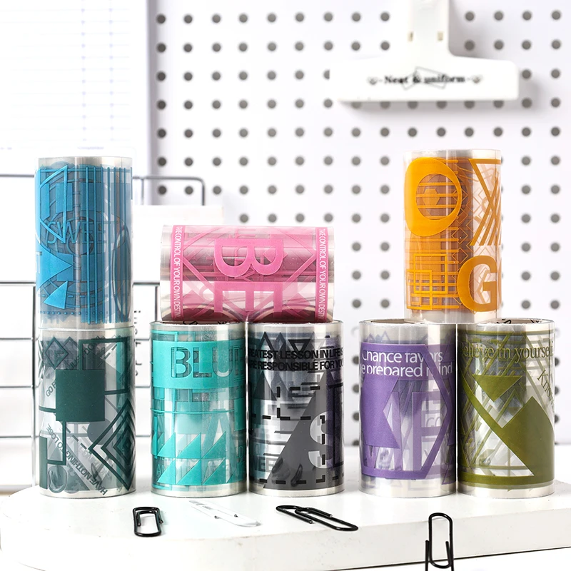 4 рулона акварельных геометрических узоров, набор лент, декоративная малярная лента «сделай сам», упаковка, наклейки для скрапбукинга, принадлежности для ведения журналов