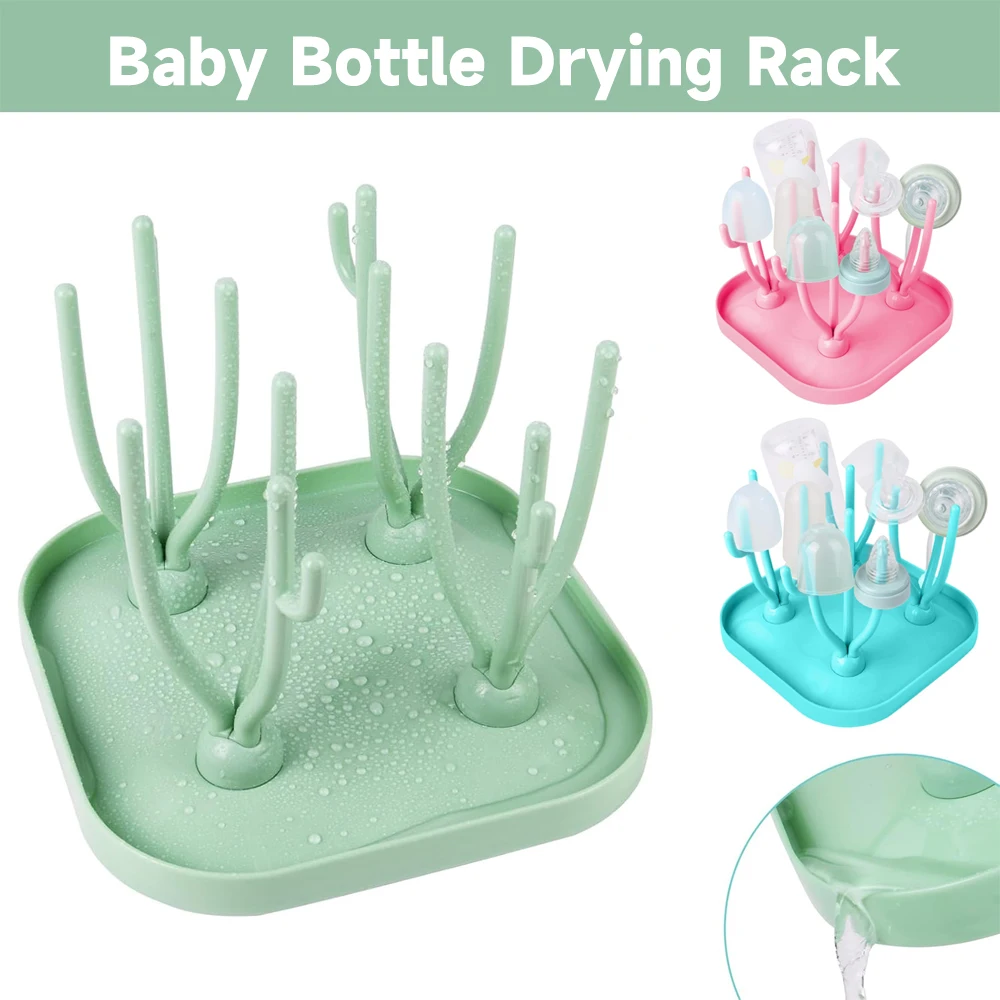 

Сушилка для детских бутылочек со съемным поддоном - держатель для бутылочек, подростков, чашек - многоразовые детские аксессуары