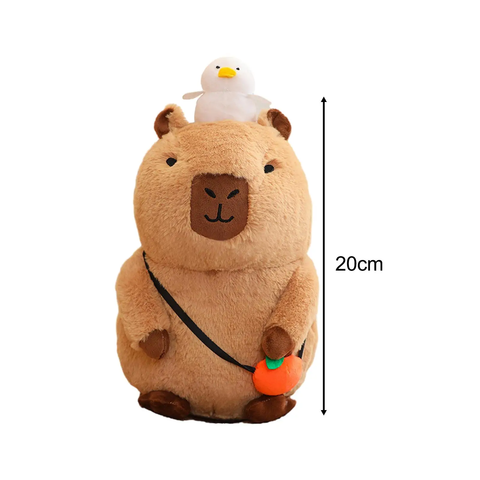 Brinquedo de pelúcia capivara de brinquedo macio com som, boneca animal de brinquedo capivara de quarto, animal de pelúcia bonito para crianças adolescentes