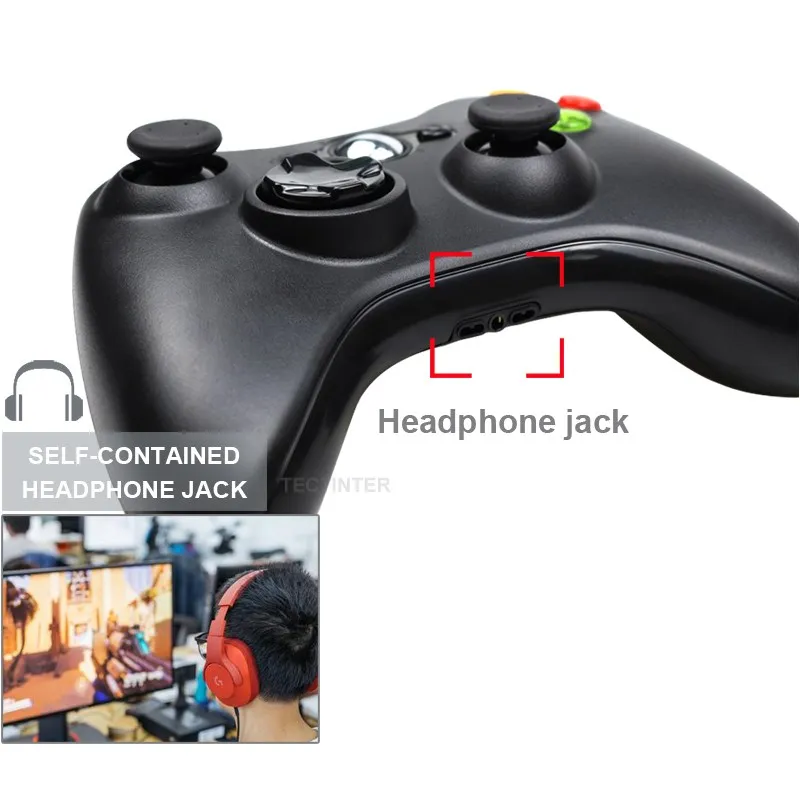 وحدة تحكم ألعاب لاسلكية مع اهتزاز مزدوج ، لوحة ألعاب لـ Microsoft Xbox ، عصا تحكم وحدة التحكم ، كمبيوتر ، وحدة تحكم