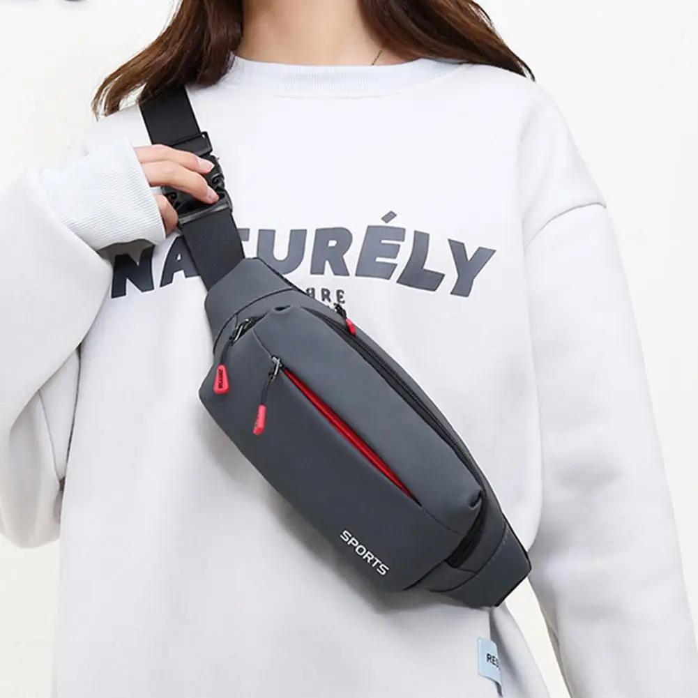 

1pcs Men's and Women's Universal Models Waist Bag Fashion Crossbody Bags Sports Cell Phone Bags Solid Color Large Capacity Bag