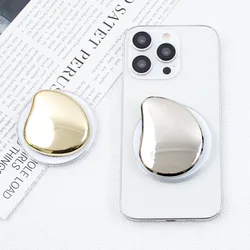 Metal Moon Irregular Geometric Magnetic Phone Holder Grip Tok For Magsafe Foldable Korea Stand Bracket For iphone 15 Smart Tok