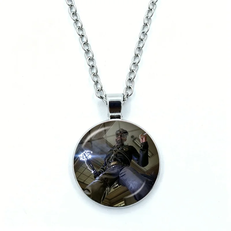 O-Outlast Leland Coyle Necklace for Women Jewelry Cabochon Glass Pendant Fashion Necklace Nijigen Otaku Culture