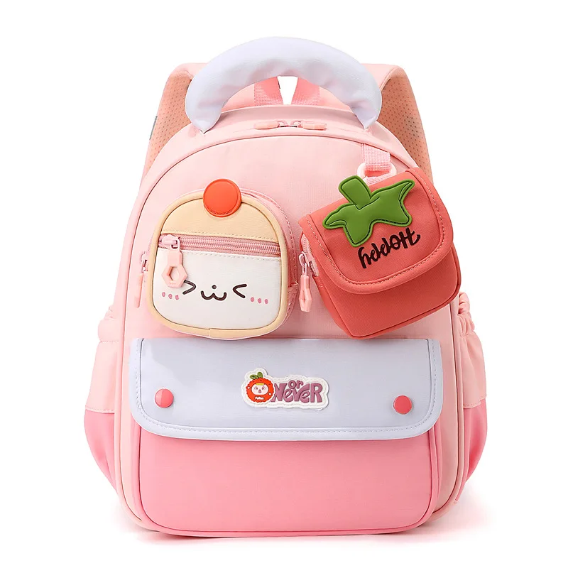 Soft Nylon Mini Backpack For Toddler Boys Girls Cute Animal Patch Kids Kindergarten School Bag With Multi Pockets Children Women